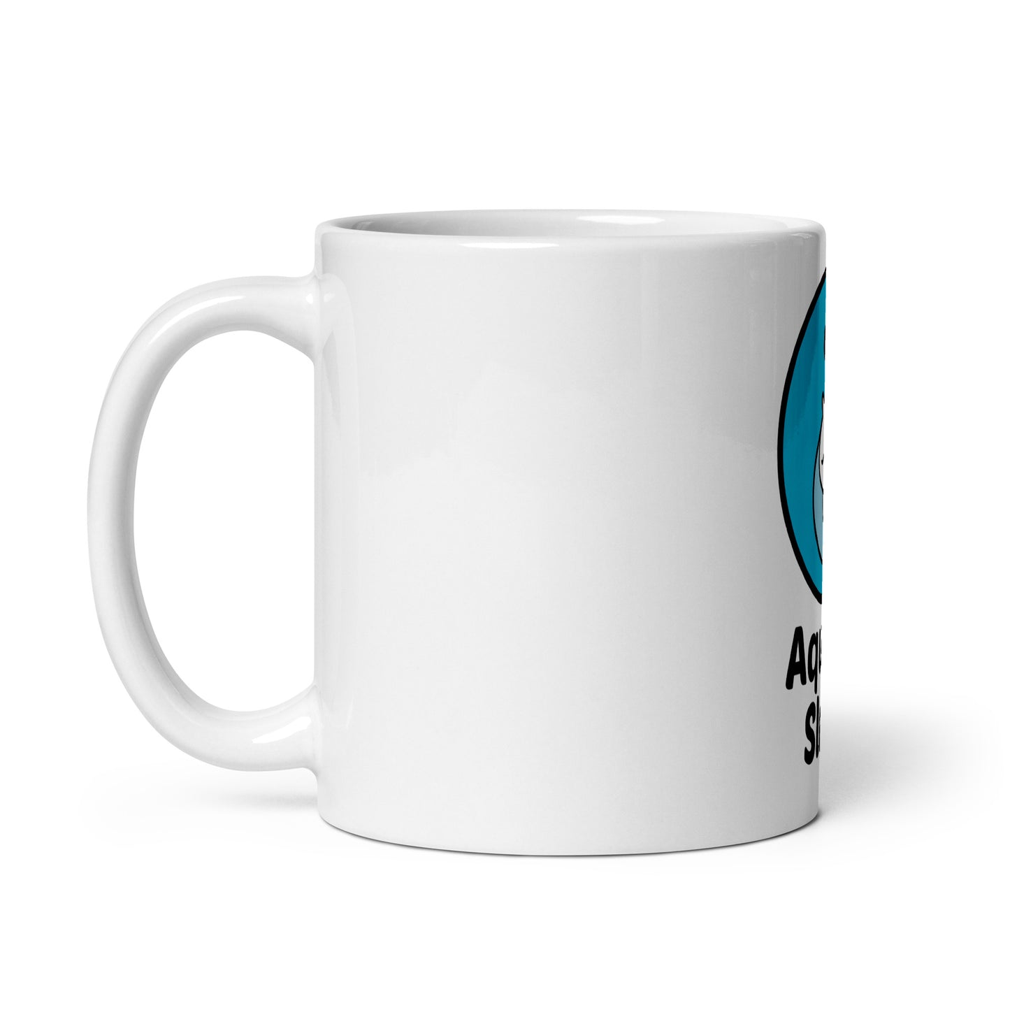White glossy Sleepy mug