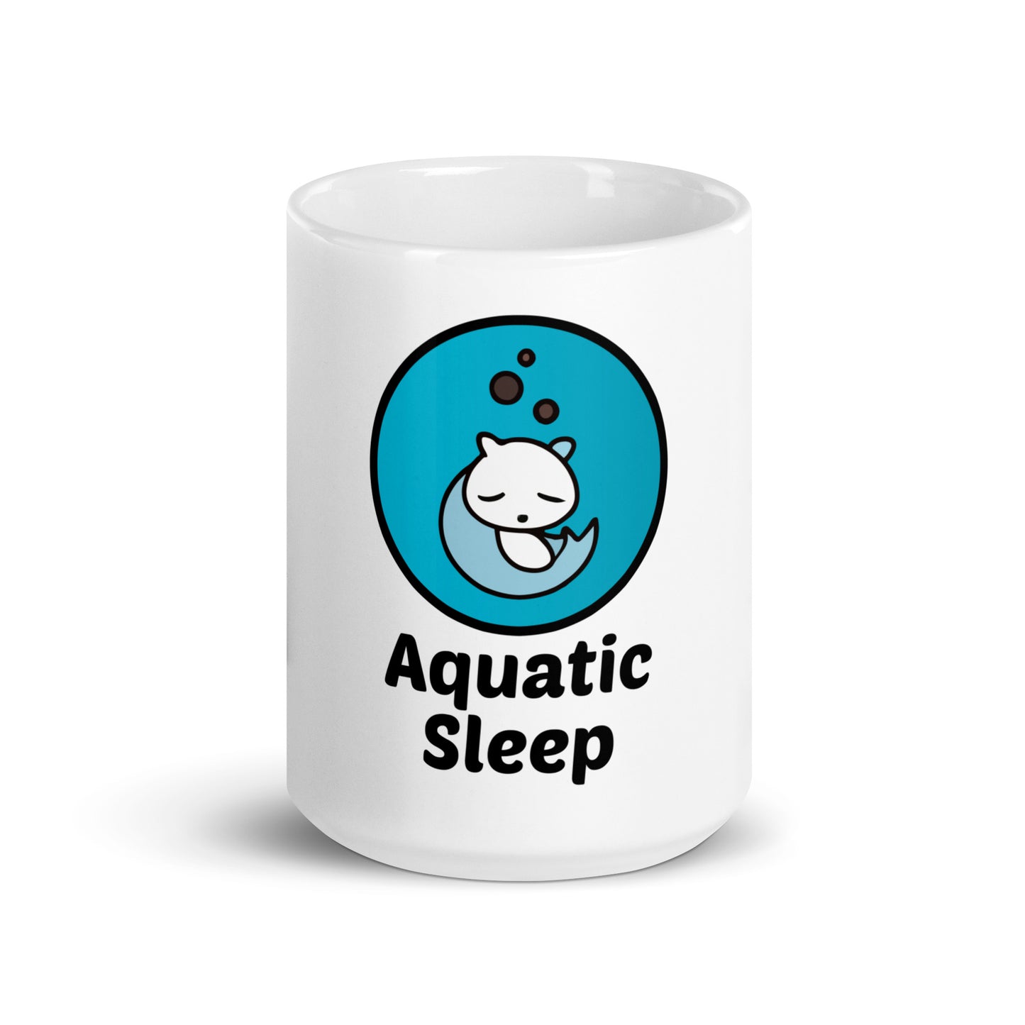 White glossy Sleepy mug