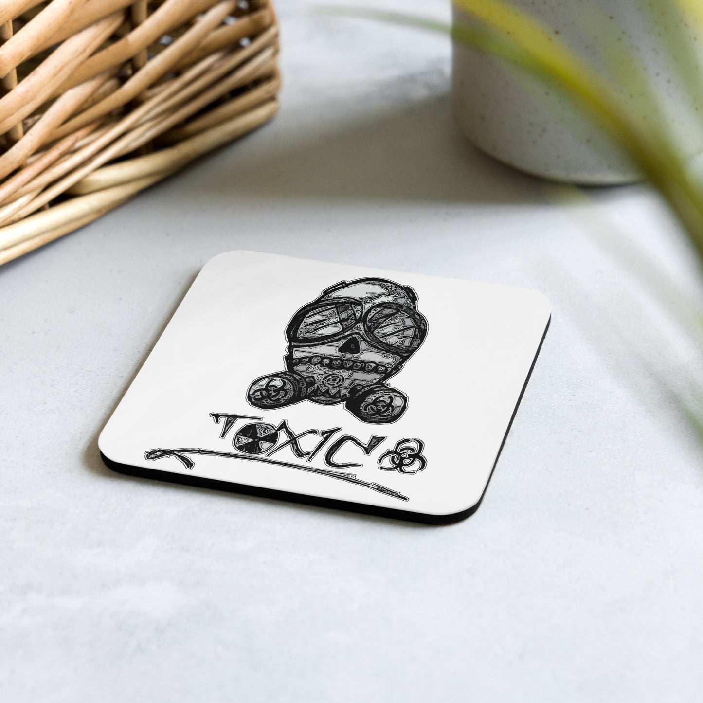 Toxic Cork-back coaster