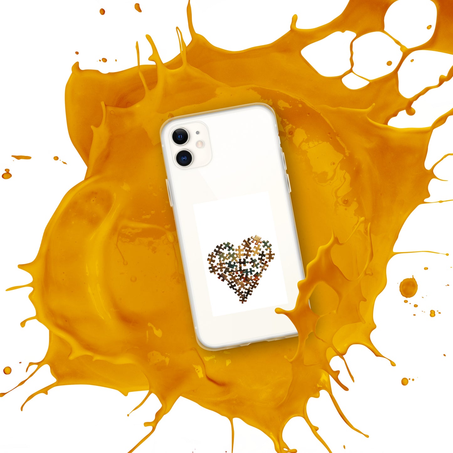 Heart Puzzle Clear Case for iPhone®