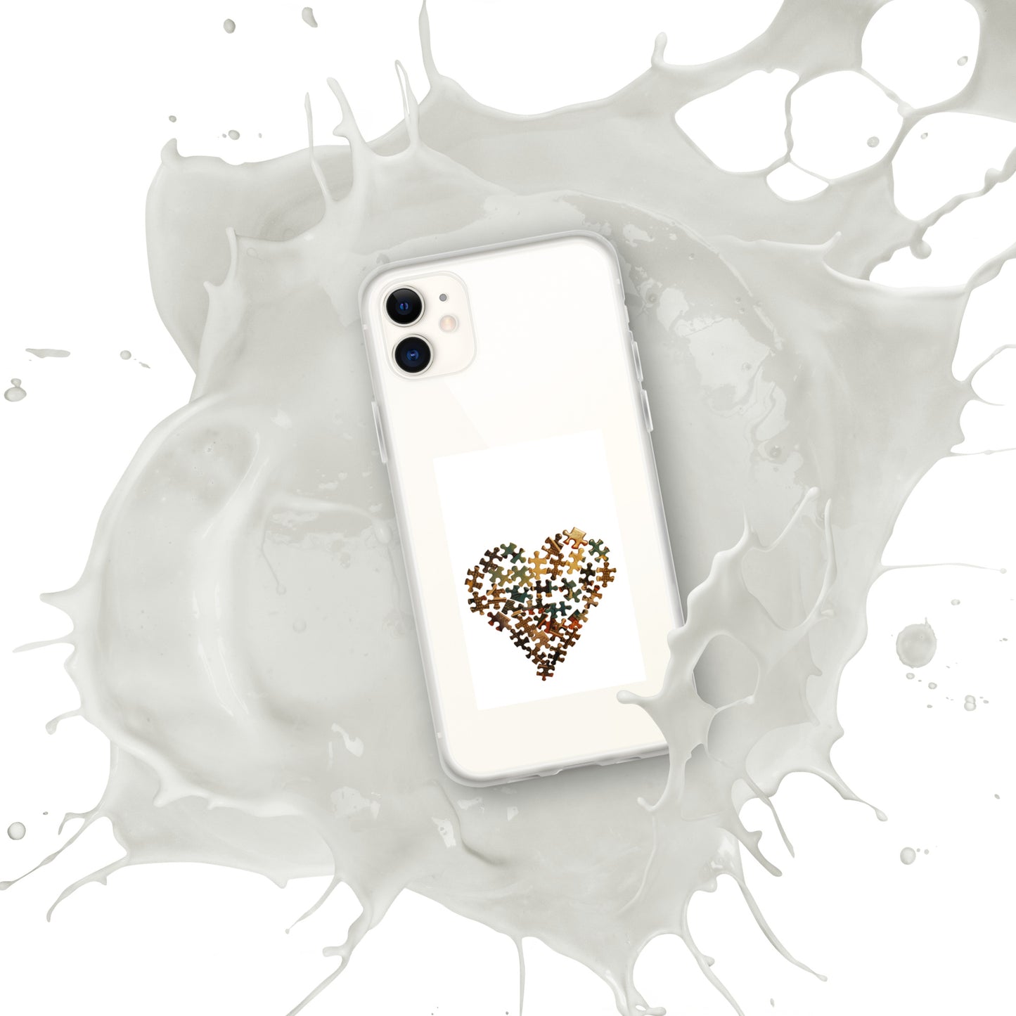 Heart Puzzle Clear Case for iPhone®