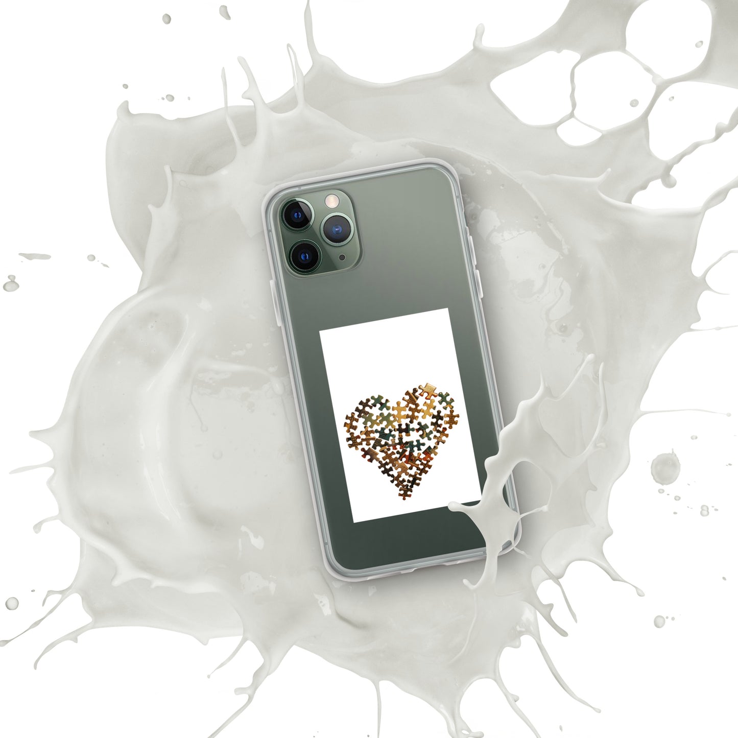 Heart Puzzle Clear Case for iPhone®