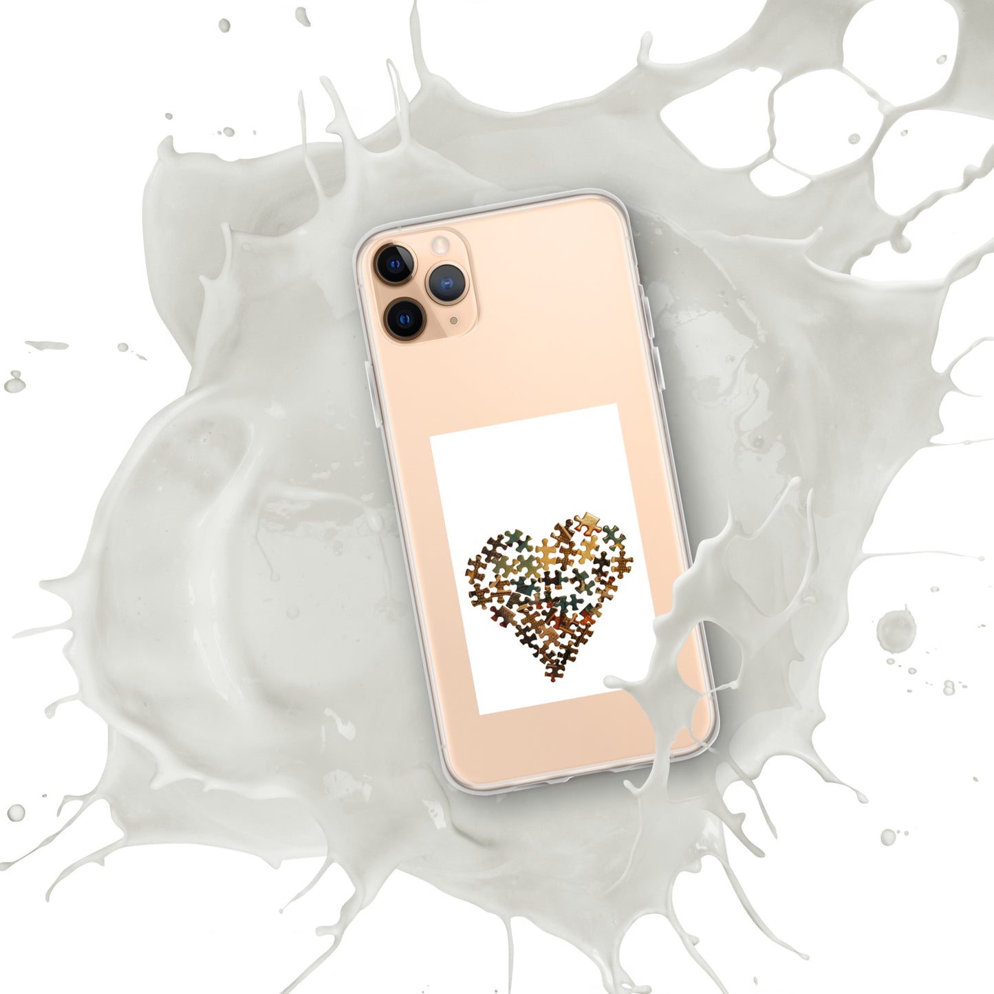 Heart Puzzle Clear Case for iPhone®