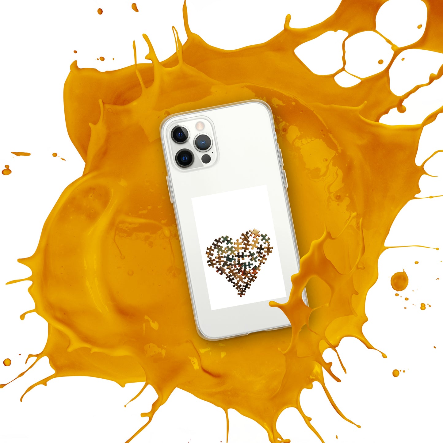 Heart Puzzle Clear Case for iPhone®