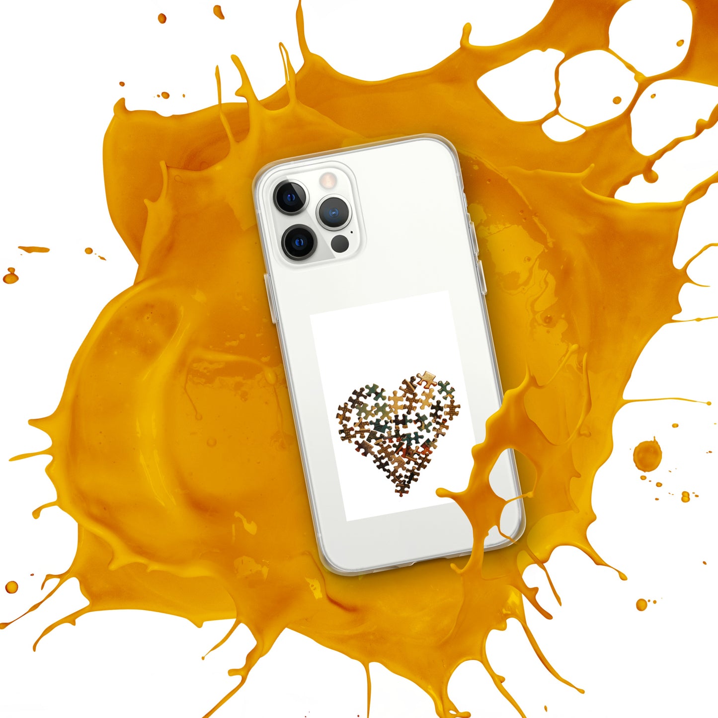 Heart Puzzle Clear Case for iPhone®