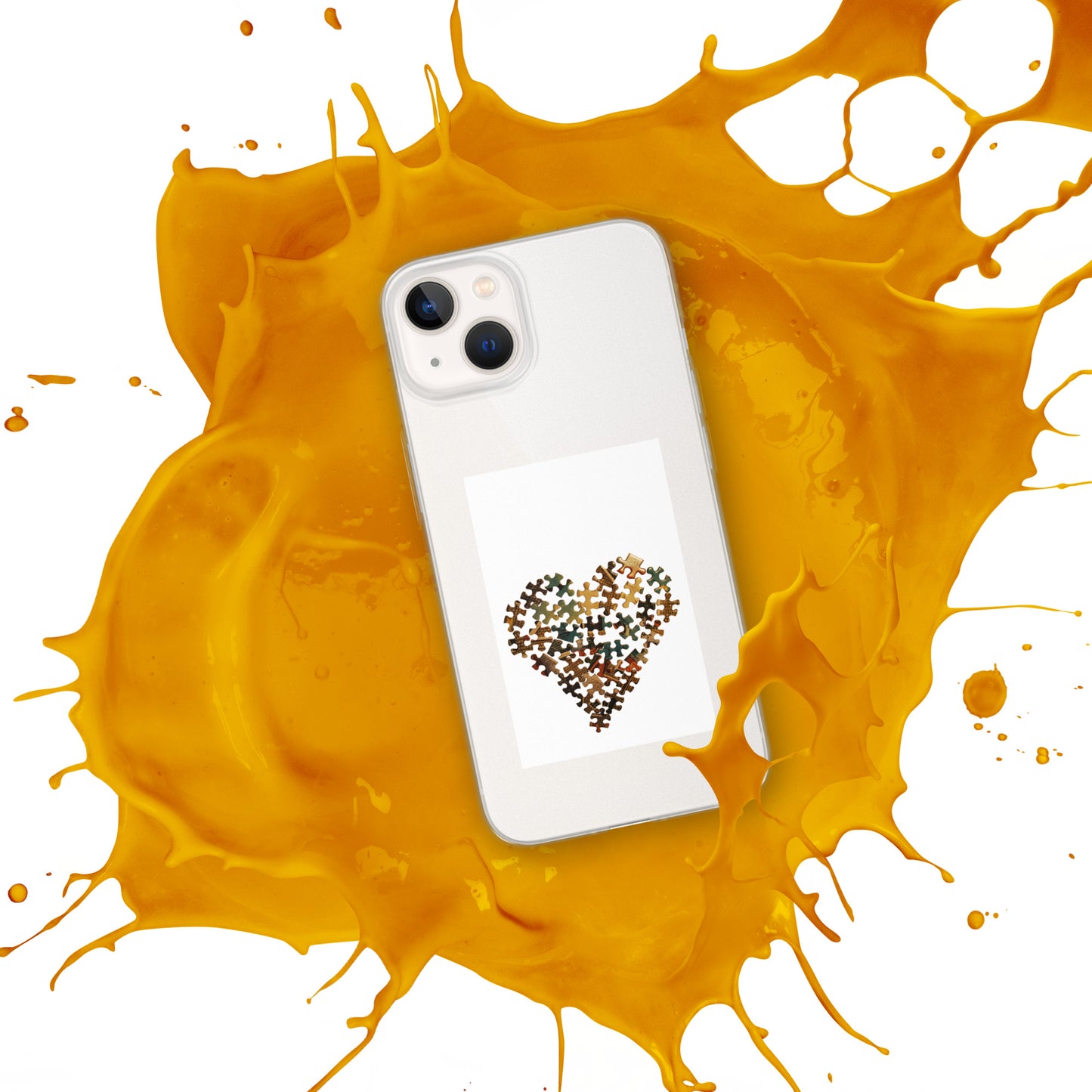 Heart Puzzle Clear Case for iPhone®
