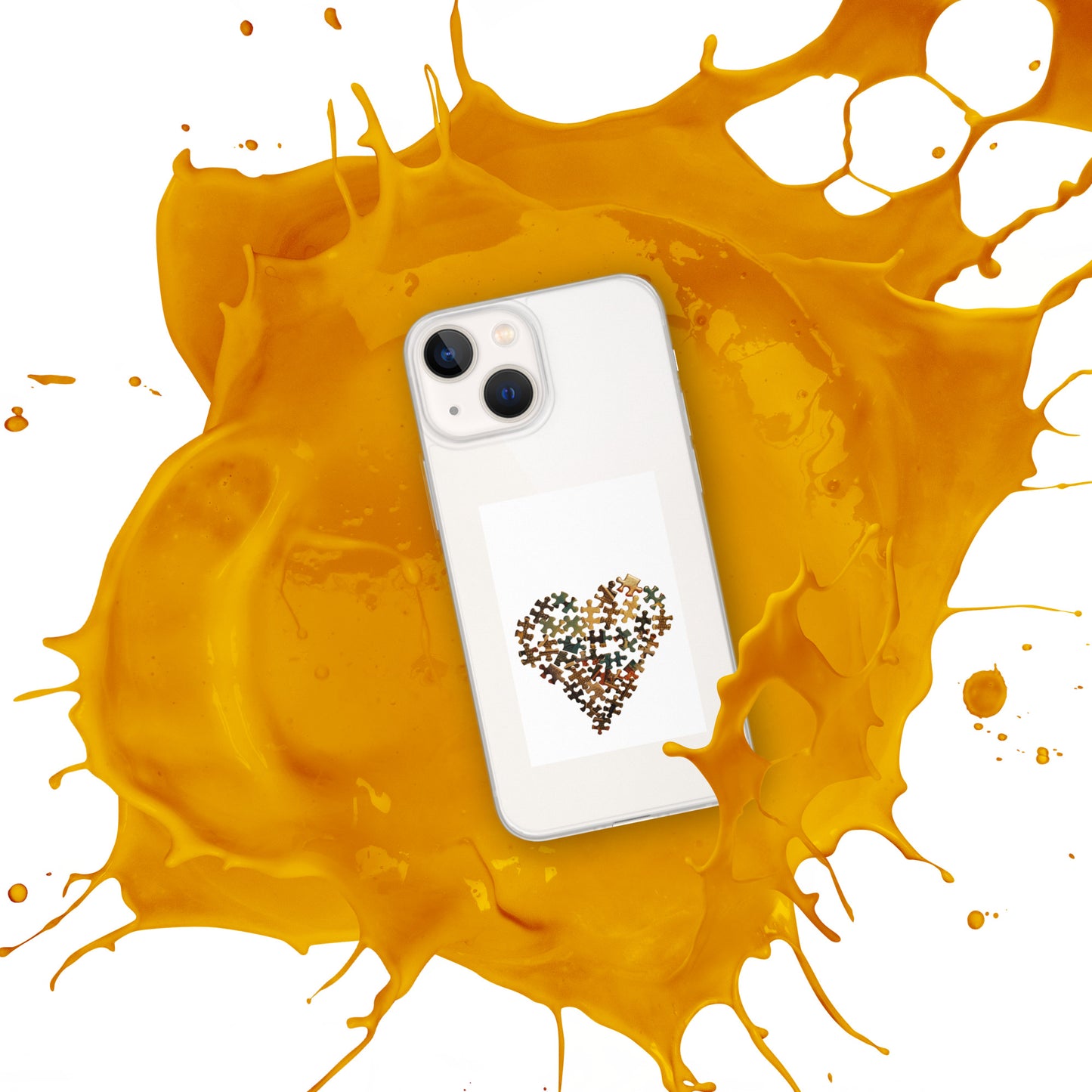 Heart Puzzle Clear Case for iPhone®