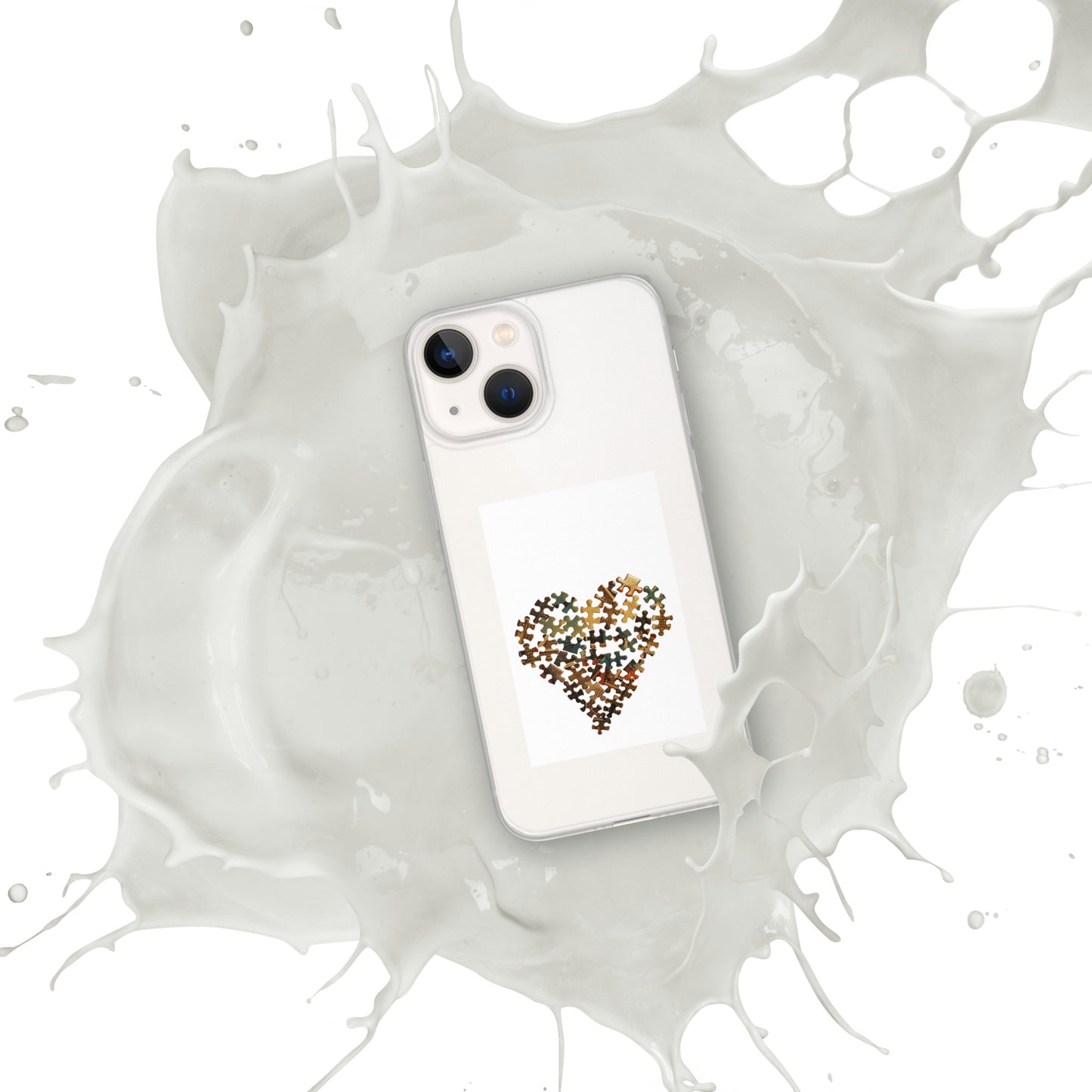 Heart Puzzle Clear Case for iPhone®