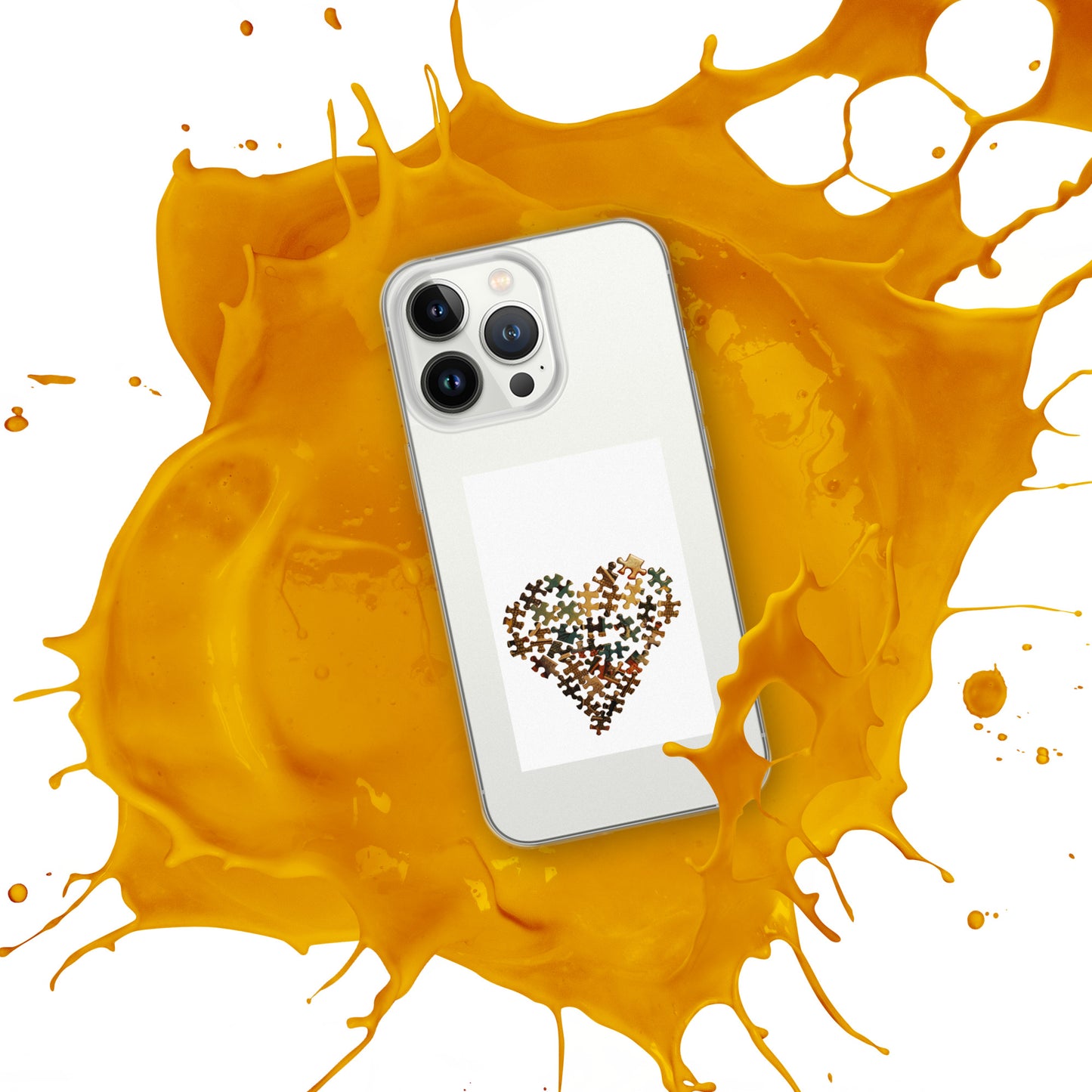 Heart Puzzle Clear Case for iPhone®