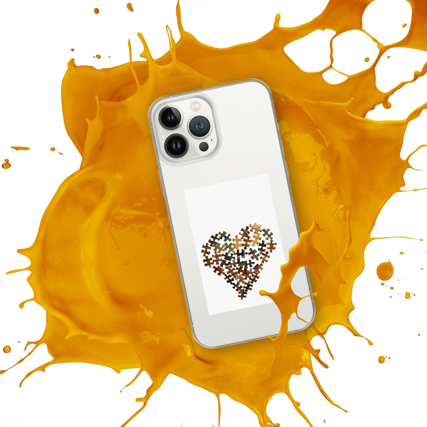Heart Puzzle Clear Case for iPhone®