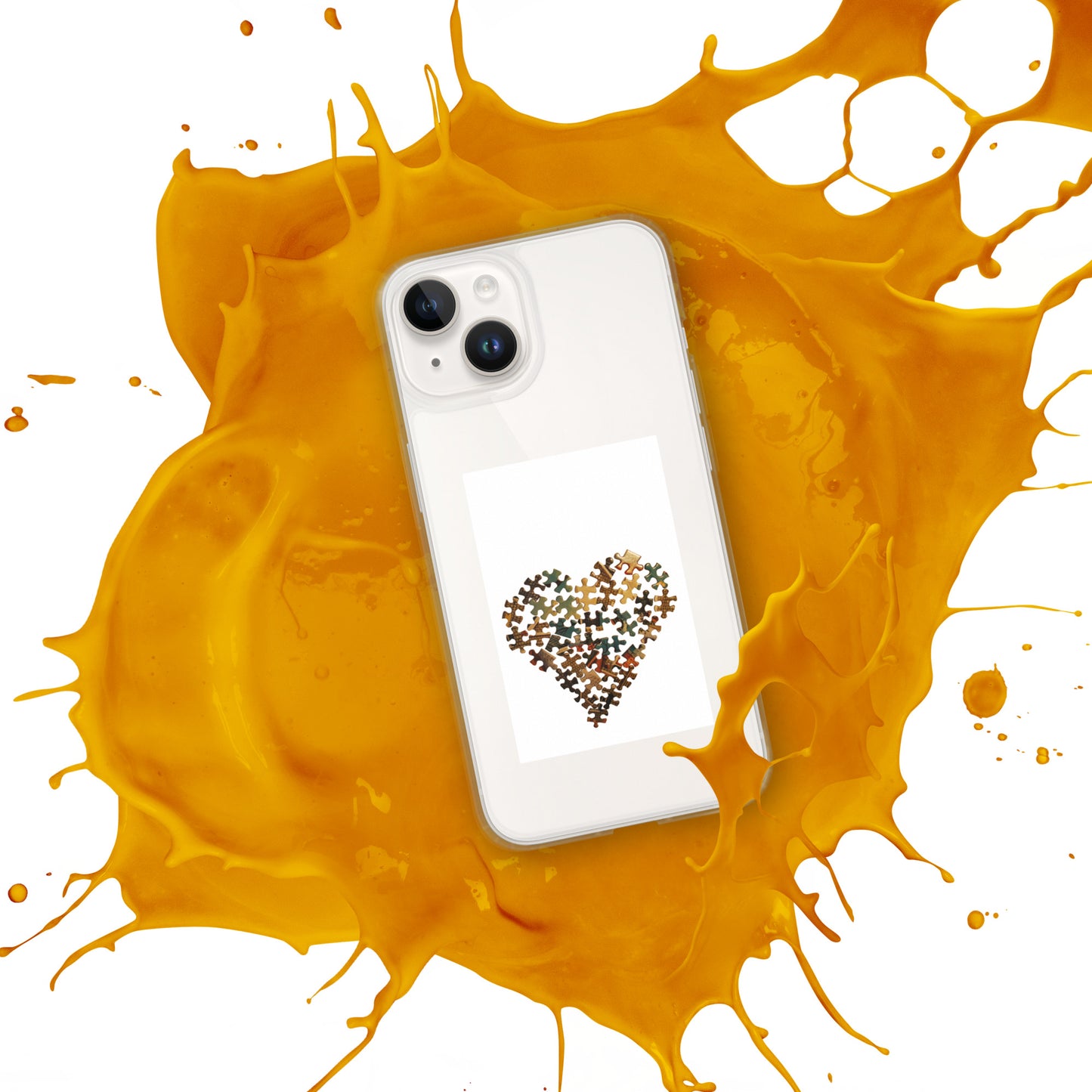 Heart Puzzle Clear Case for iPhone®