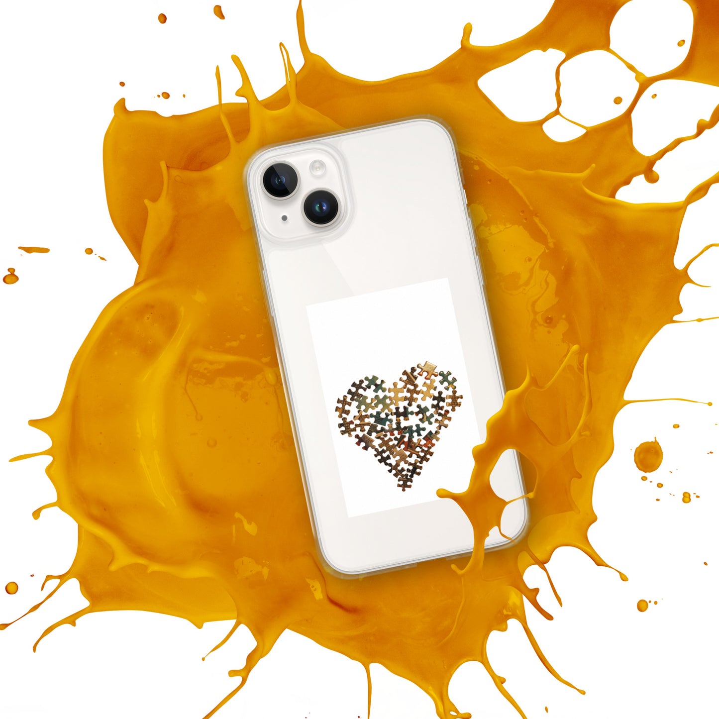 Heart Puzzle Clear Case for iPhone®