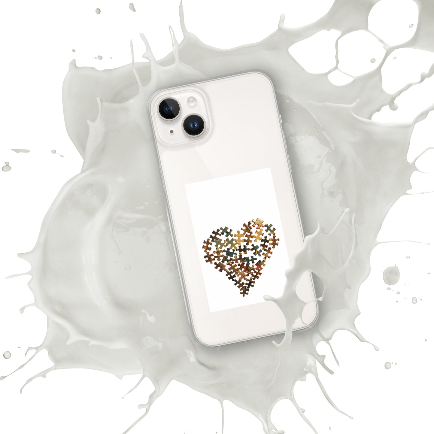 Heart Puzzle Clear Case for iPhone®