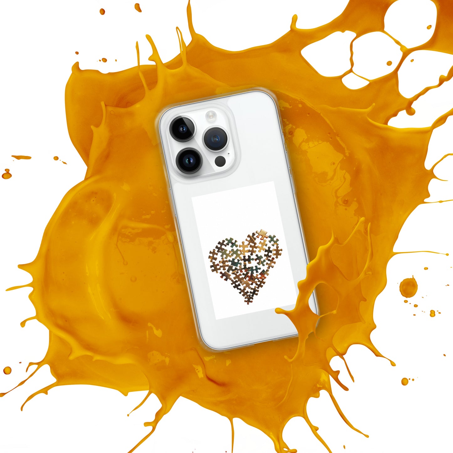 Heart Puzzle Clear Case for iPhone®