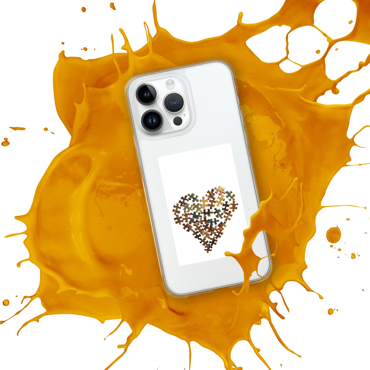 Heart Puzzle Clear Case for iPhone®