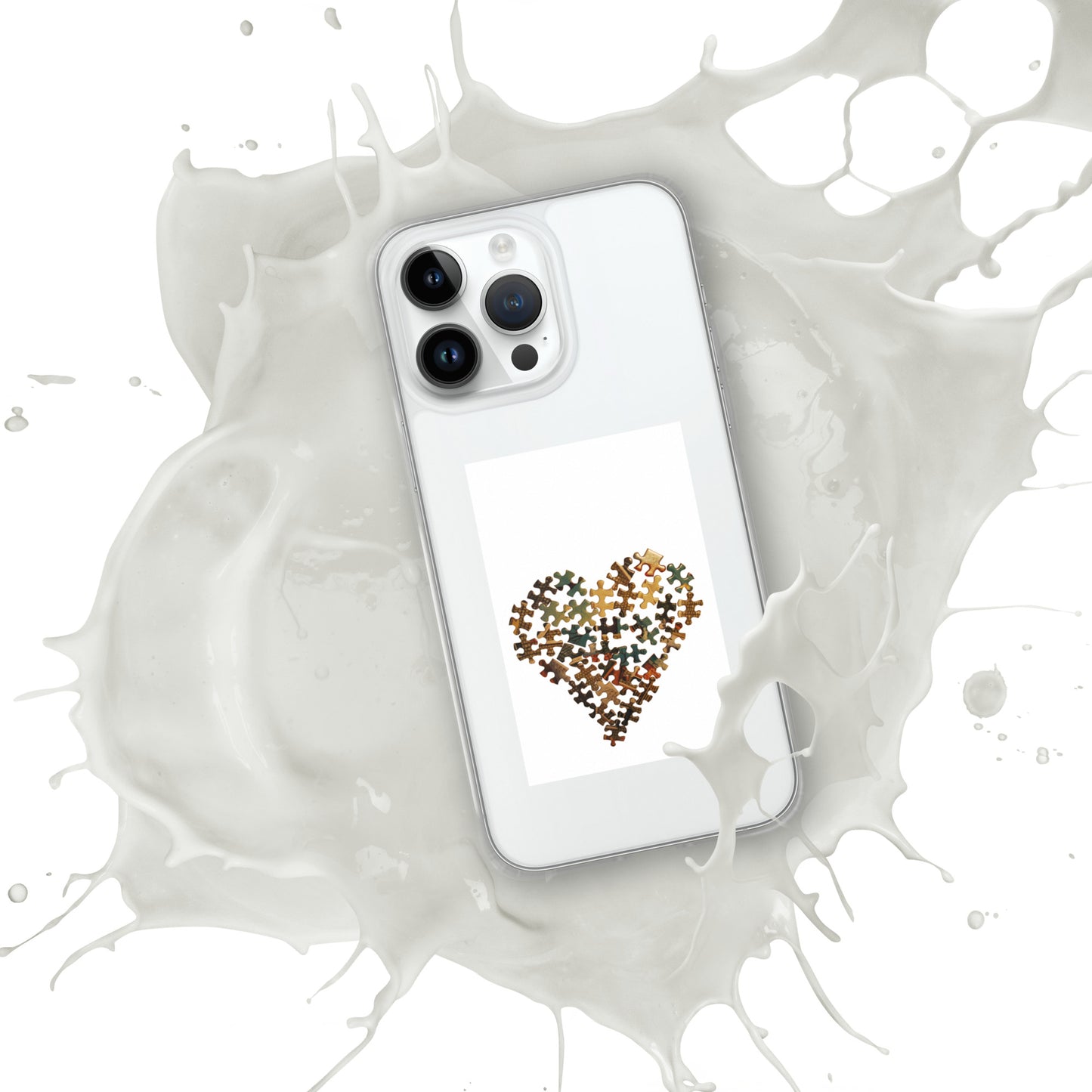 Heart Puzzle Clear Case for iPhone®