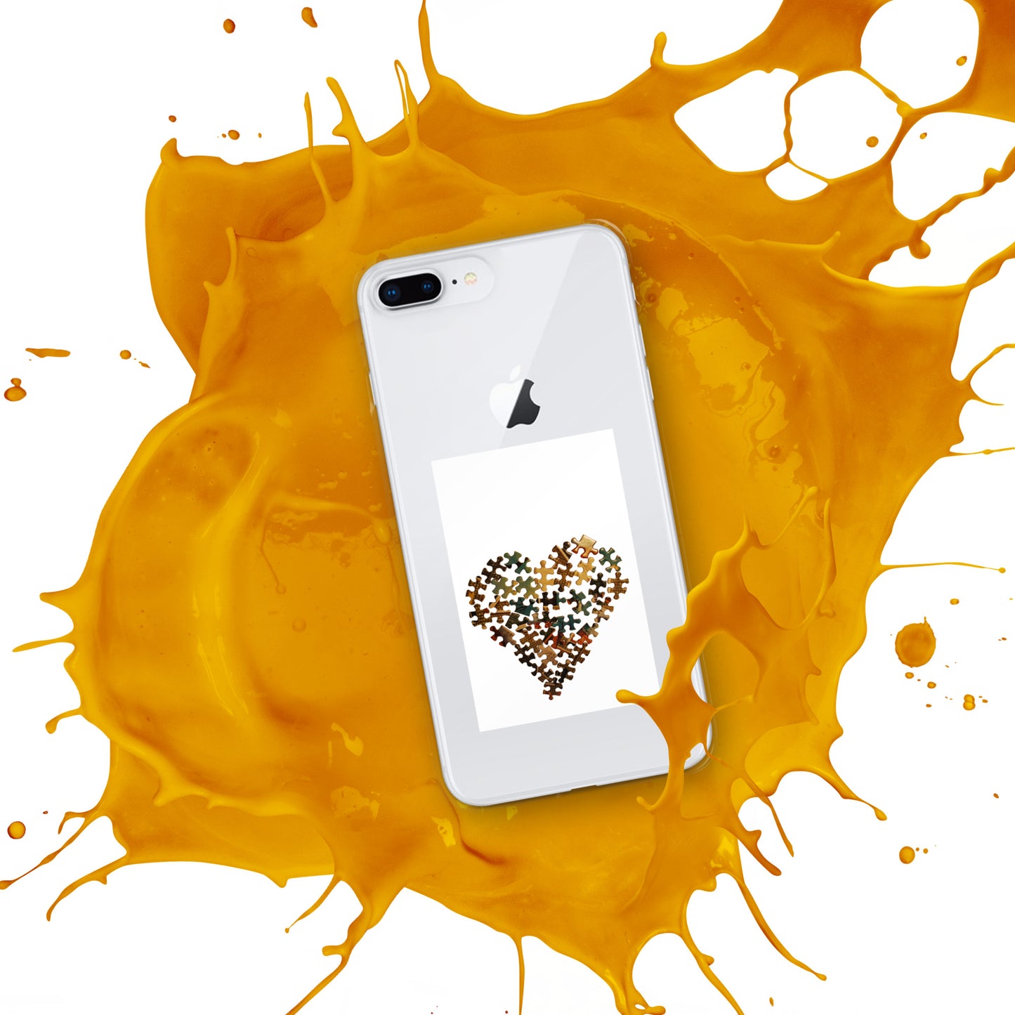 Heart Puzzle Clear Case for iPhone®