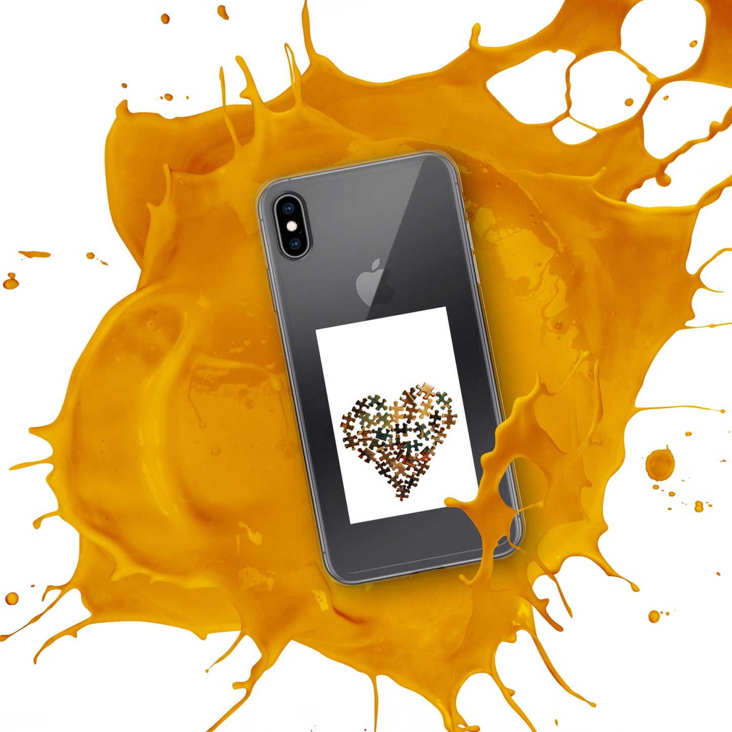 Heart Puzzle Clear Case for iPhone®