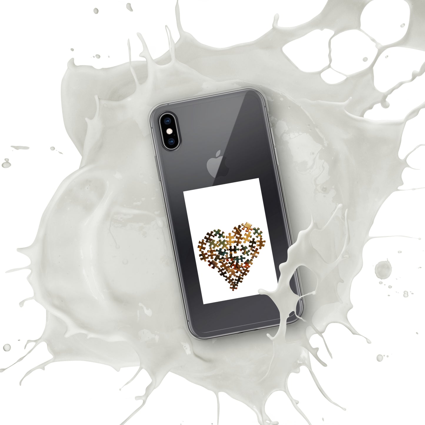Heart Puzzle Clear Case for iPhone®