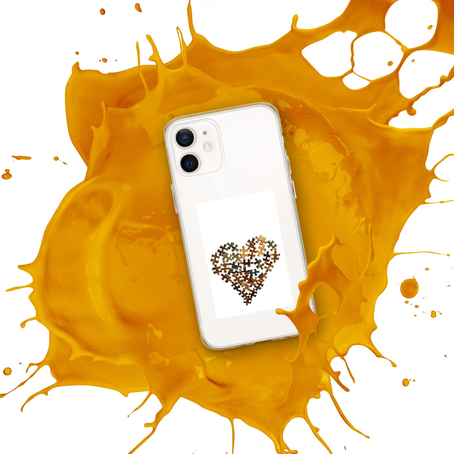 Heart Puzzle Clear Case for iPhone®