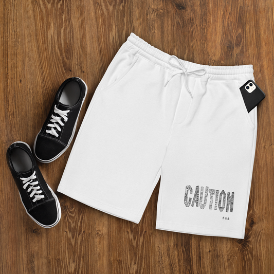 Men's Caution fleece shorts